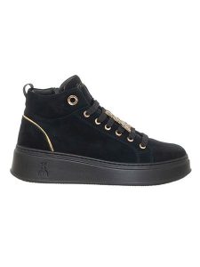 Patrizia Pepe Skórzane sneakersy w kolorze czarnym rozmiar: 37. Czarne trampki Patrizia Pepe, bez wzorów, za kostkę, bez zapięcia. Za 408,49 zł.