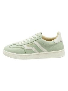 GANT Footwear Skórzane sneakersy w kolorze zielonym rozmiar: 37. Zielone trampki GANT Footwear, bez wzorów, z nubiku, bez zapięcia. Za 188,40 zł.