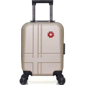 SWISS KOPPER Walizka "Uster" w kolorze beżowym - 32 x 42 x 20 cm rozmiar: onesize. Brązowe walizki SWISS KOPPER, bez wzorów, z materiału. Za 108,99 zł.