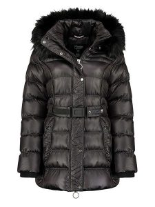 Canadian Peak Parka "Aimeraudeak" w kolorze czarnym rozmiar: L. Czarne płaszcze Canadian Peak, l, bez wzorów, z tkaniny, bez kaptura. Za 242,13 zł.