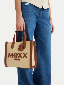 MEXX Torebka CEO-MEXX-AJ-005-09 Beżowy. Brązowe kuferki Mexx, bez wzorów, z materiału, bez dodatków. Za 179,99 zł.