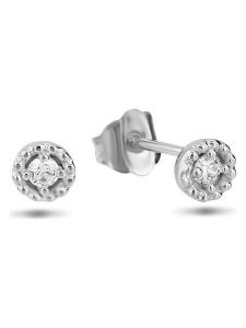 DIA DIAMONDS Srebrne kolczyki-wkrętki z diamentami rozmiar: onesize. Szare kolczyki DIA DIAMONDS, z diamentem, srebrne. Za 285,49 zł.
