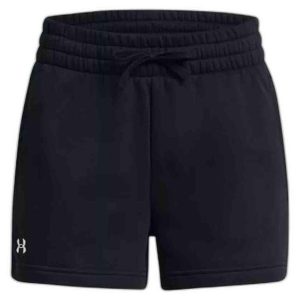 Spodenki Damskie Under Armour Sportowe Bawełna z Polarem Fleece Short. Czarne spodenki sportowe Under Armour, xs, bez wzorów, z bawełny, na fitness i siłownię. Za 129,99 zł.