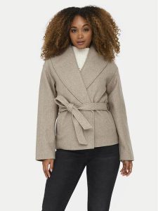 ONLY Kurtka przejściowa Augusta 15314352 Beżowy Regular Fit. Brązowe kurtki ONLY, m, bez wzorów, z syntetyku, bez kaptura. Za 279,99 zł.