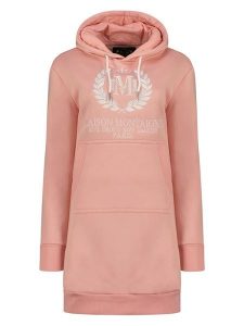 Maison Montaigne Sukienka dresowa "Giqueen" w kolorze szaroróżowym rozmiar: S. Różowe sukienki Maison Montaigne, s, bez wzorów, z dresówki, bez kołnierzyka, bez ramiączek, mini. Za 78,99 zł.