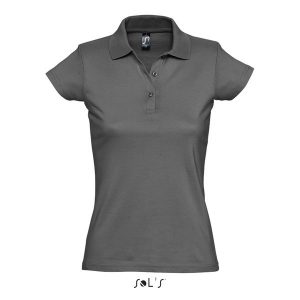 Damska koszulka polo Sol's Prescott. Szare bluzki SOL'S, s, bez wzorów, bez kołnierzyka, bez ramiączek. Za 116,50 zł.
