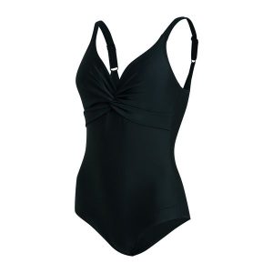 Strój kąpielowy damski Speedo Brigitte. Czarne stroje jednoczęściowe Speedo, bez wzorów, z poliesteru. Za 301,14 zł.