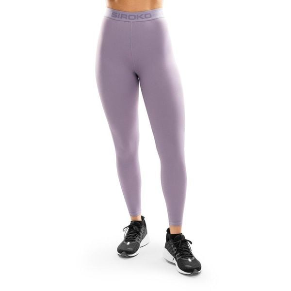 Damskie legginsy do biegania Fitness Siroko Glory. Fioletowe legginsy SIROKO, bez wzorów, z materiału. W wyprzedaży za 126,00 zł.