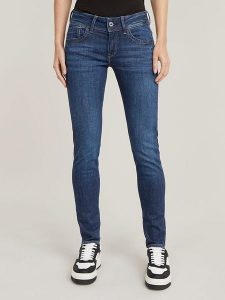 G-Star Dżinsy - Skinny fit - w kolorze granatowym rozmiar: W30/L30. Niebieskie jeansy G-Star, z aplikacjami. Za 226,10 zł.