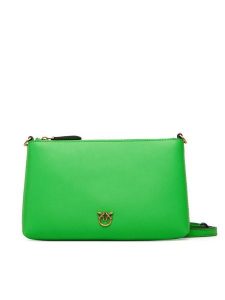 PINKO Torebka Flat Horizontal Mini AI 25-26 104277 A0F1 Zielony. Zielone torebki klasyczne Pinko, bez wzorów, ze skóry, bez dodatków. Za 629,99 zł.