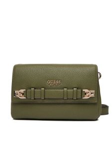 Guess Torebka Gregoria HWBG85 46200 Zielony. Zielone listonoszki Guess, z aplikacjami, ze skóry, bez dodatków. Za 419,99 zł.