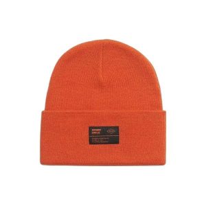 Czapka dzianinowa Surplus damska Superdry. Brązowe czapki Superdry, z aplikacjami, z dzianiny, eleganckie. Za 123,30 zł.