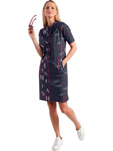 Heine Sukienka w kolorze granatowym rozmiar: 46. Niebieskie sukienki Heine, na co dzień, bez wzorów, z bawełny, bez kołnierzyka, bez ramiączek, mini, proste. Za 104,99 zł.