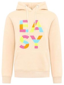 Zwillingsherz Bluza "EASY" w kolorze beżowym rozmiar: L/XL. Brązowe bluzy Zwillingsherz, l, z aplikacjami, z kapturem. Za 233,33 zł.