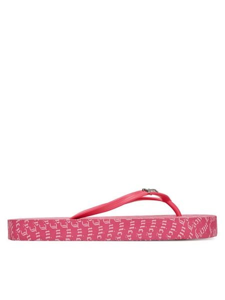 Juicy Couture Japonki 800293 Różowy. Czerwone klapki Juicy Couture, bez wzorów, z syntetyku, bez obcasa. Za 79,99 zł.