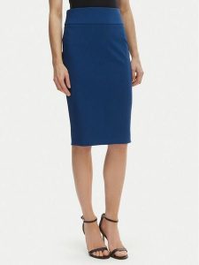 Rinascimento Spódnica ołówkowa CFC0128651003 Niebieski Slim Fit. Niebieskie spódnice Rinascimento, m, bez wzorów, z syntetyku. Za 349,99 zł.