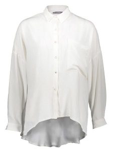 Milan Kiss Bluzka w kolorze białym rozmiar: M. Białe bluzki Milan Kiss, m, bez wzorów, bez kołnierzyka, bez ramiączek. Za 152,99 zł.