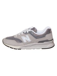 New Balance Skórzane sneakersy "997" w kolorze beżowo-szarym rozmiar: 41,5. Brązowe trampki New Balance, bez wzorów, ze skóry, bez zapięcia. Za 333,81 zł.