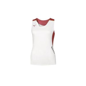 T-shirt damski bez rękawów premium Mizuno JPN. Białe t-shirty Mizuno, bez wzorów, bez kołnierzyka, bez ramiączek. Za 134,00 zł.