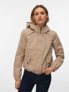 Vero Moda Kurtka przejściowa w kolorze beżowym rozmiar: M. Brązowe kurtki Vero Moda, m, bez wzorów, bez kaptura. Za 140,86 zł.