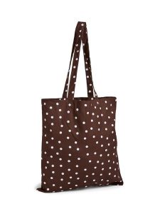 Pieces Shopper bag "Mira" w kolorze brązowo-białym - 40 x 42 cm rozmiar: onesize. Białe shopper bag Pieces, bez wzorów, z bawełny, na ramię, bez dodatków. Za 56,95 zł.