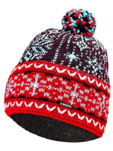 Crazy Czapka beanie "Norge" w kolorze czerwono-granatowym rozmiar: onesize. Czerwone czapki Crazy, bez wzorów, z polaru. Za 127,65 zł.