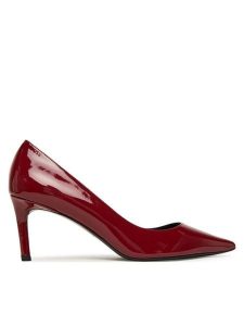 BOSS Szpilki Gracey 50552759 Bordowy. Czerwone szpilki Boss, bez wzorów, z lakierowanej skóry, bez obcasa. Za 699,99 zł.
