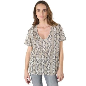 Koszulka damska Le Temps des cerises Argent. Szare bluzki Le Temps Des Cerises, bez wzorów, bez kołnierzyka, bez ramiączek. W wyprzedaży za 157,00 zł.