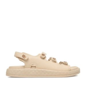 Sandały Badura. Brązowe sandały Badura, bez wzorów, bez obcasa, na płaskiej podeszwie, bez zapięcia. Za 359,99 zł.