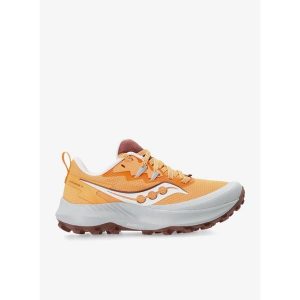 Buty trailowe damskie Saucony Peregrine 14. Brązowe buty sportowe Saucony, bez wzorów, bez zapięcia, do biegania. Za 489,99 zł.