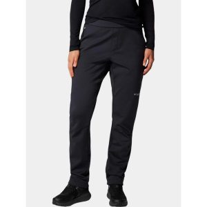 Spodnie Turystyczne Damskie Columbia Vast Canyon High-Rise. Czarne spodnie z wysokim stanem Columbia, bez wzorów, z softshellu, z podwyższonym stanem. Za 469,00 zł.