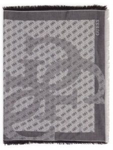 GUESS Damski tkany szalik Kobiety szary wzorzysty, ONE SIZE. Szare szaliki Guess, z aplikacjami, z tkaniny. Za 229,95 zł.