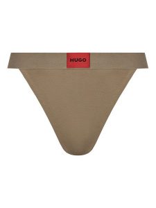 HUGO Stringi String Red Label 50492326 Brązowy. Brązowe stringi Hugo, bez wzorów, z bawełny. Za 59,99 zł.