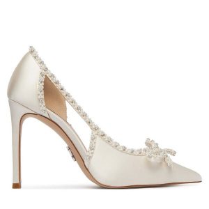 Szpilki Steve Madden. Białe szpilki Steve Madden, bez wzorów, bez obcasa. Za 689,99 zł.