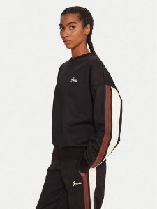 Guess Bluza V5BQ03 KCX22 Czarny Relaxed Fit. Czarne bluzy Guess, xl, z aplikacjami, z syntetyku, bez kaptura. Za 308,10 zł.