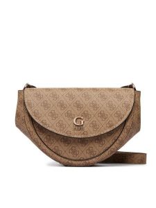Guess Torebka Coleen Logo HWSG97 56210 Beżowy. Brązowe listonoszki Guess, z aplikacjami, ze skóry, bez dodatków. Za 584,99 zł.