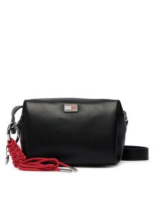 Tommy Jeans Torebka Tjw City Charm Camera Bag AW0AW18456 Czarny. Czarne listonoszki Tommy Jeans, bez wzorów, z jeansu, bez dodatków. Za 409,99 zł.