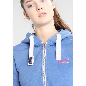 Superdry ORANGE LABEL PRIMARY ZIPHOOD Bluza rozpinana boardwalk blue marl. Bluzy marki Superdry. W wyprzedaży za 305,10 zł.