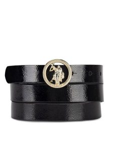 U.S. Polo Assn. Pasek AIUXT2564WAJ Czarny. Czarne paski U.S. Polo Assn., bez wzorów, ze skóry. Za 129,99 zł.