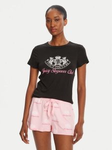 Juicy Couture Piżama Sleepover Club JCLPJ225501 Różowy Regular Fit. Czerwone piżamy Juicy Couture, bez wzorów, z syntetyku, bez ramiączek. Za 219,99 zł.
