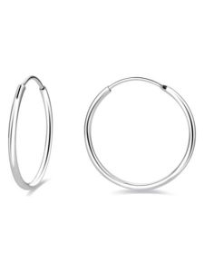 Luxenter Kolczyki-kreole rozmiar: onesize. Szare kolczyki Luxenter, srebrne. Za 96,95 zł.