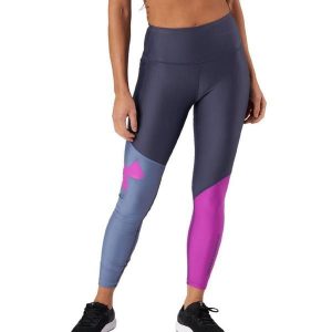 Legginsy Sportowe Damskie S. Fioletowe legginsy Under Armour, bez wzorów, z materiału. Za 222,90 zł.
