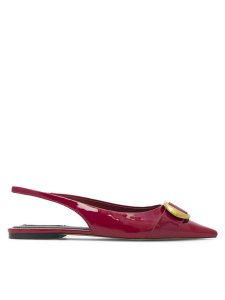 Nine West Sandały WFA2551-1 Czerwony. Czerwone sandały Nine West, bez wzorów, ze skóry, bez obcasa, na płaskiej podeszwie, bez zapięcia. Za 199,99 zł.