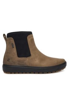 ECCO Sztyblety Soft 7 Tred W 45046302559 Brązowy. Brązowe botki ecco, bez wzorów, z nubiku, bez obcasa, na płaskiej podeszwie, bez zapięcia. Za 579,99 zł.