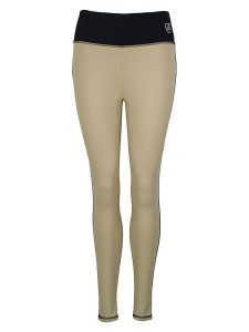 Peak Mountain Legginsy sportowe "Ashine" w kolorze szarobrązowym rozmiar: XL. Brązowe legginsy Peak Mountain, bez wzorów, z materiału, z podwyższonym stanem. Za 126,99 zł.