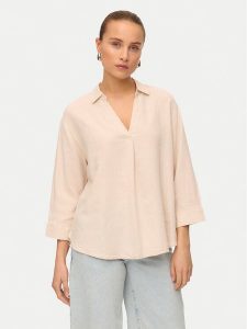 Vero Moda Bluzka Linn 10310759 Beżowy Loose Fit. Brązowe bluzki Vero Moda, s, bez wzorów, z wiskozy, bez kołnierzyka, bez ramiączek. Za 169,99 zł.