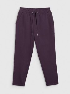 4F Spodnie dresowe damskie - fioletowe XS. Fioletowe spodnie dresowe 4f, l, bez wzorów, z bawełny. Za 129,99 zł.