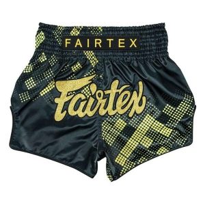 Spodenki Muay Thai Fairtex BS1931 Czarne-Złote L. Czarne szorty FAIRTEX, bez wzorów, sportowe. Za 279,00 zł.