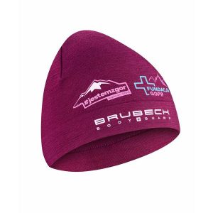 Czapka wełniana unisex Brubeck #JESTEMZGOR #WSPIERAMGOPR. Fioletowe czapki Brubeck, bez wzorów, z elastanu. Za 79,99 zł.