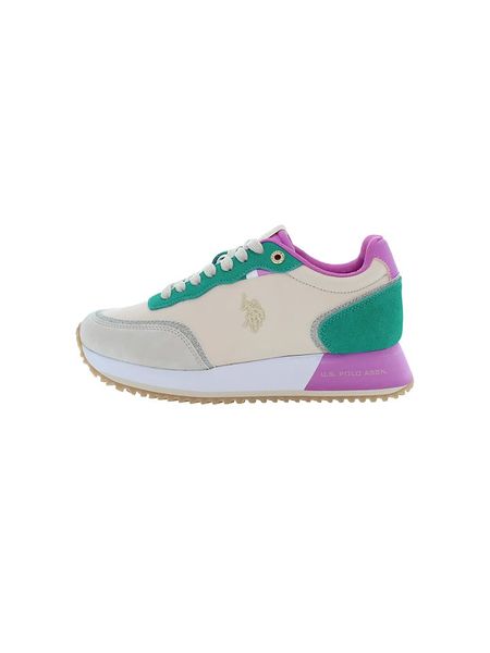 U.S. Polo Assn. Sneakersy w kolorze beżowym ze wzorem rozmiar: 36. Brązowe trampki U.S. Polo Assn., bez wzorów, bez zapięcia. Za 157,35 zł.